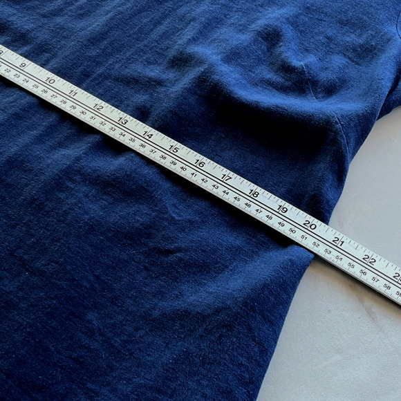 Talbots Womens Dress Size 16P  Linen Blue Knee Length Pockets V Neck Lagenlook - Picture 13 of 16